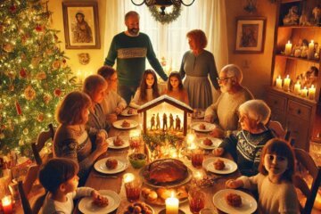 cena de Navidad con familiares